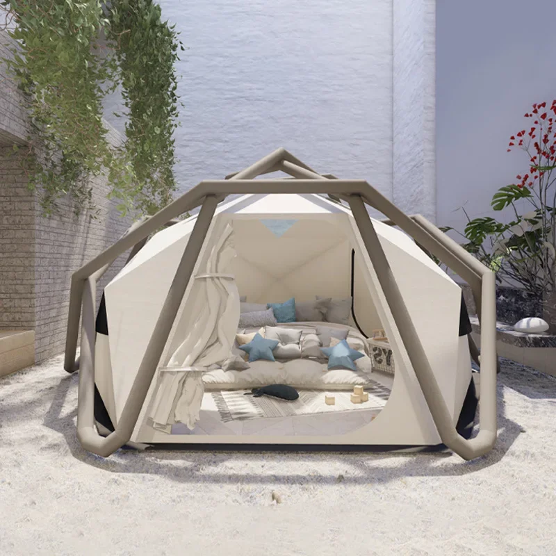 Outdoor camping folding portable lightweight fully automatic overnight rainproof wind hemisphere small g tent