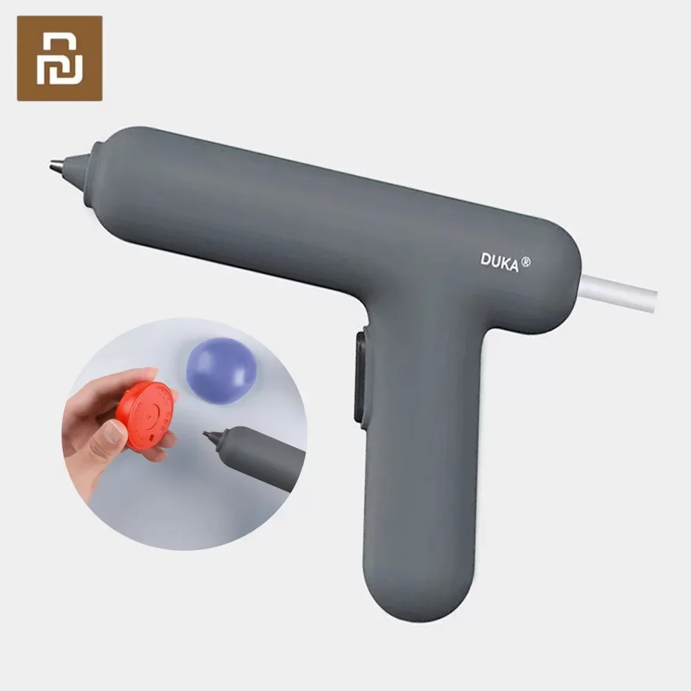 Xiaomi DUKA EG1 Electric Hot Melt Glue Gun Portable Electric Cordless Mini Glue Gun Repair DIY Tool with 8pcs 7mm Glue Sticks