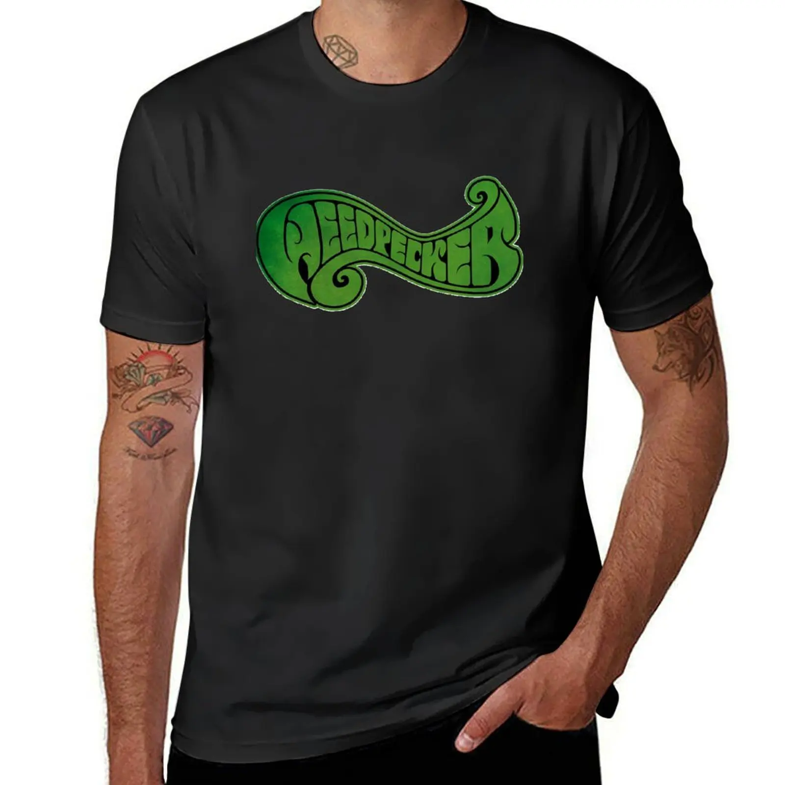 Création-de-logo-Weedpecker T-Shirt quick drying customs design your own vintage clothes customizeds clothes for men