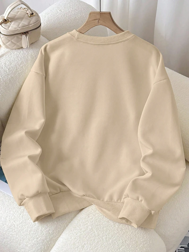 سانريو هالو كيتي، نمط مطبوع للخريف والشتاء برقبة دائرية للرجال والنساء، هوديي دافئ، عصري وغير رسمي #6