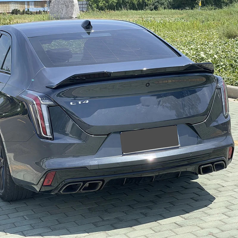 

For 2020-2023 Cadillac CT4 Rear Wing Modified V Version Rear Cover Spoiler Blackwing Black Wing Carbon Rear Wing No Punching