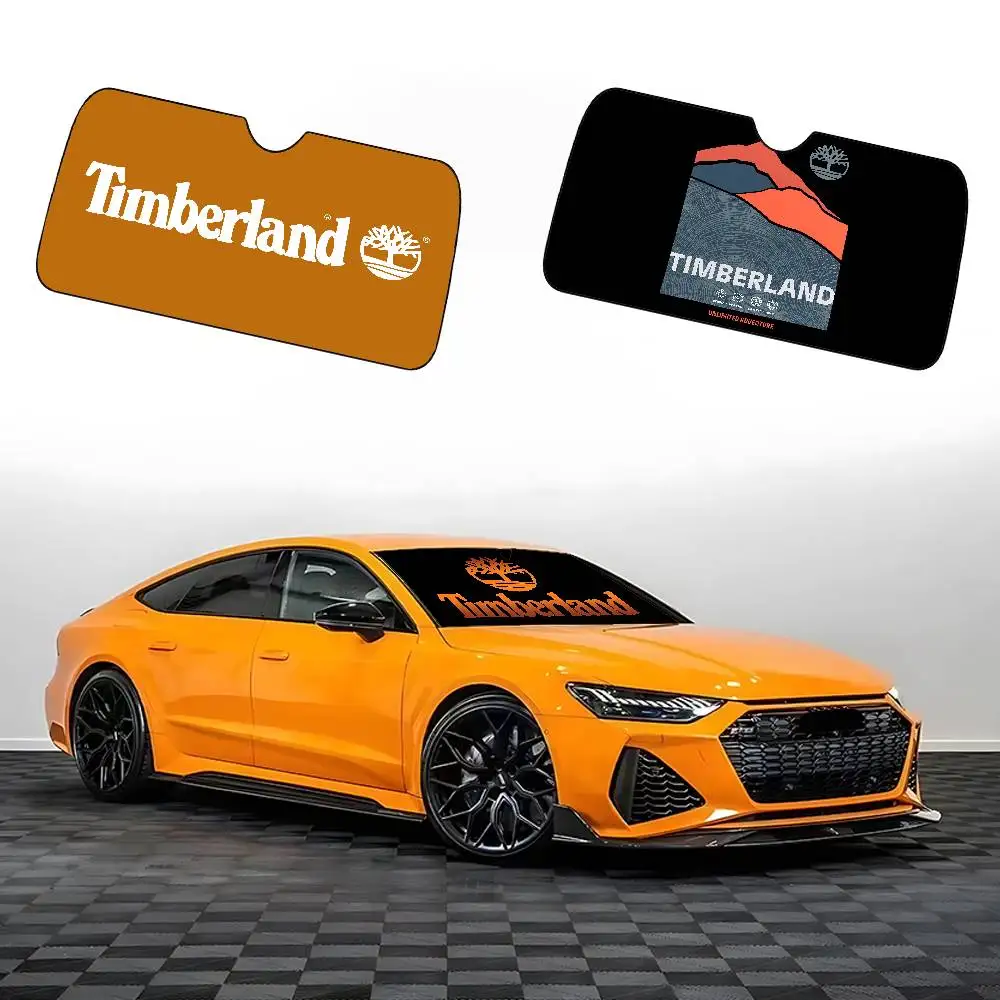 T-TimberlandS سيارة ظلة الزجاج الأمامي مضحك الشمس الظل طوي الأشعة فوق البنفسجية الشمس قناع حامي ظلة للنافذة الأمامية