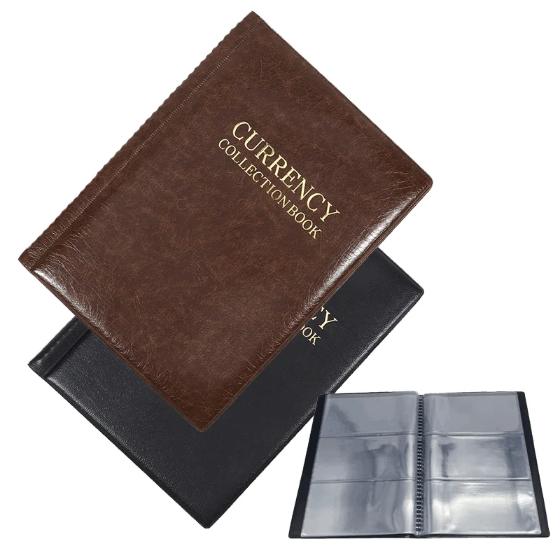 30 Pockets Banknote Currency Collecting Album 10 Sheets Clear Paper Money Holder Creative Money Banknote Protective Sleeve