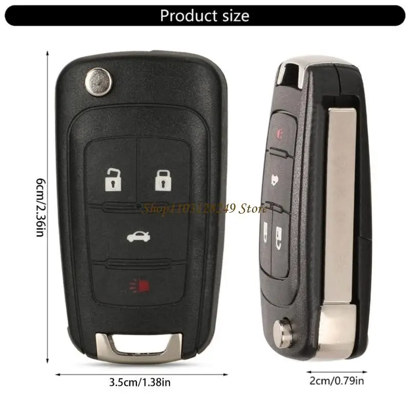 N5KD Vehicle Foldable Case Folding Car Case Shell Replacement Enhances Durability for Round Emblems Car Keys