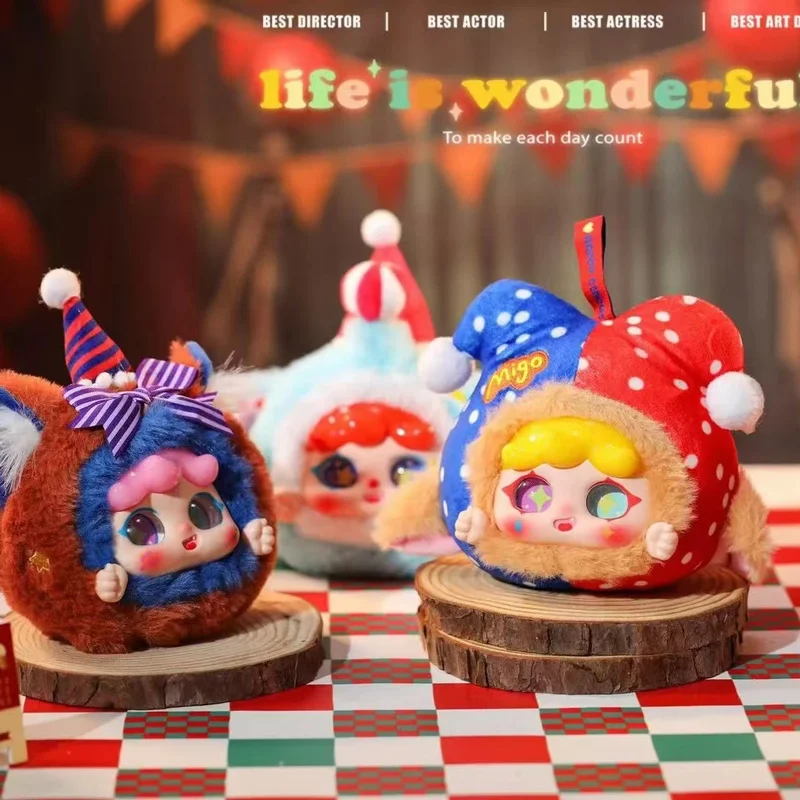 Baby Three Migo Dream Circus Series Vinyl Plush Blind Box Creative Cute Trendy Toy Mysterious Surprise Box Birthday Gifts