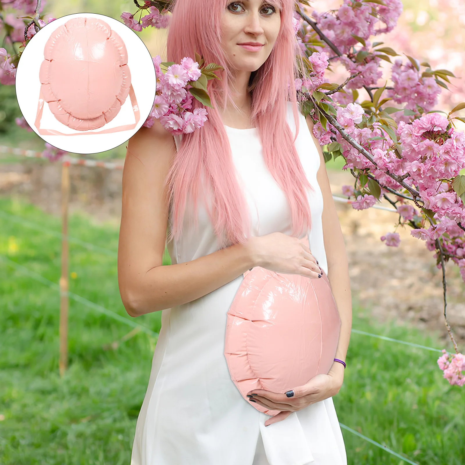 

Inflatable Elderly Belly Prop Halloween Christmas Costume Cosplay PVC Material Lightweight Realistic