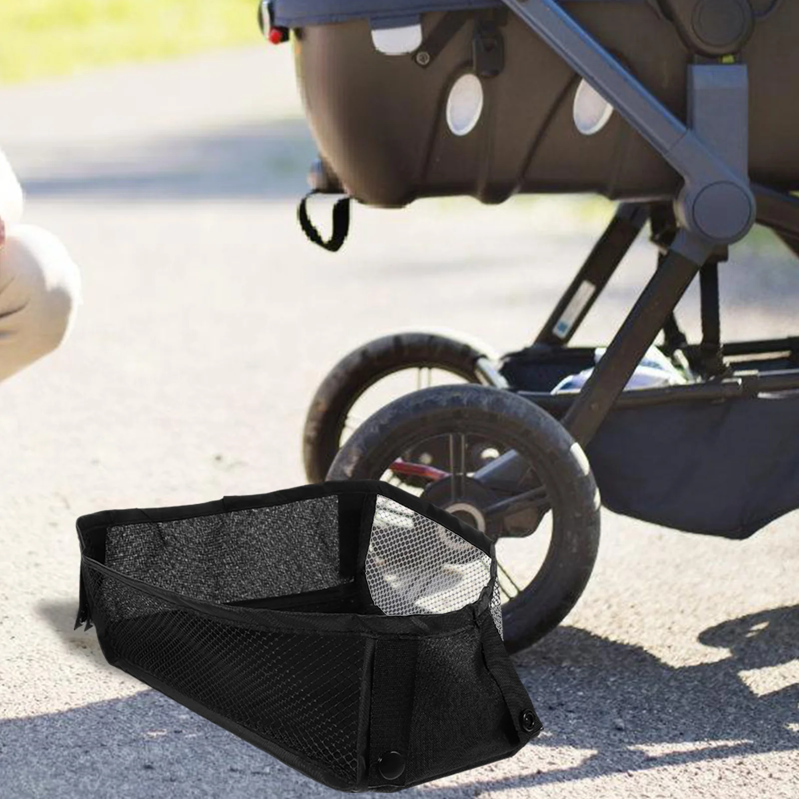 

Mesh Bag Storage Stroller Baby Diaper Organizer Oxford Cloth Net Hanging Basket Bottom Storage Bag Portable Reusable Practical