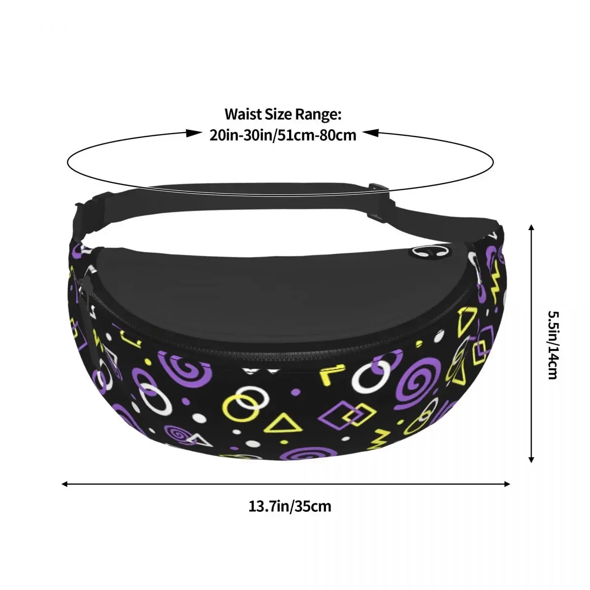 LGBTQ Pride Printed Waist Bags Nonbinary Acarde Fashion Belt Bags Man Women's Travel Fanny Pack Design Banana Packs