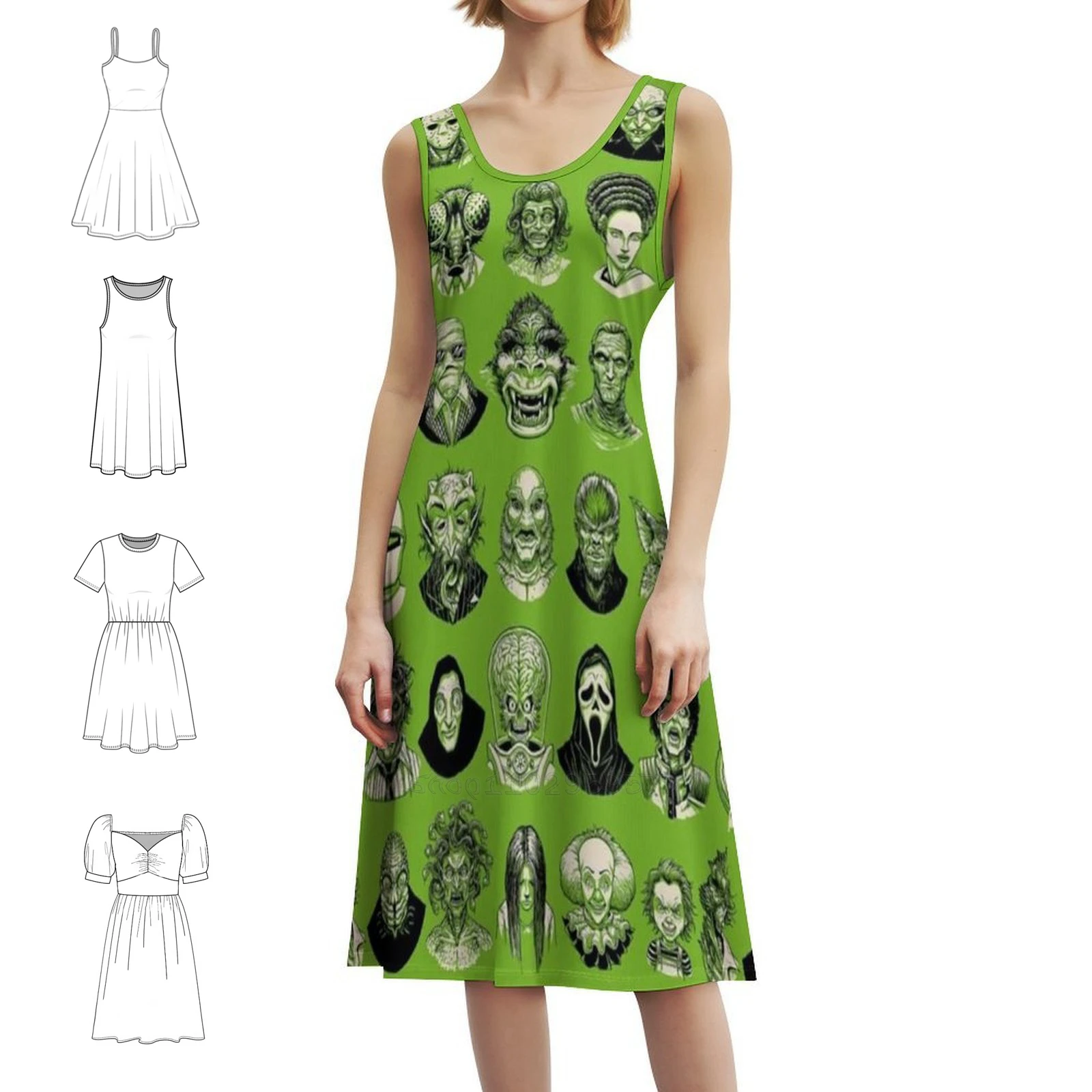 فستان رعب بوهو أنيق أنيق على الشاطئ لحفلات الزفاف وحوش الرعب ملابس نسائية #1