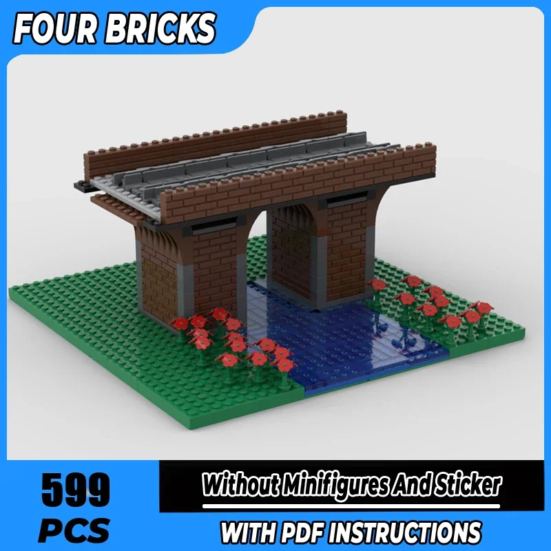 

Moc Building Blocks Viaduct Bridge Technology Modular Bricks Model Gifts Christmas Toys DIY Sets Assembly