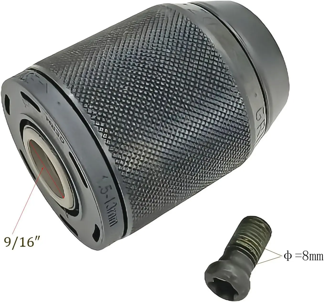 Drill Chuck 9/16' Install Replace For Milwaukee 42-66-1006 42-66-2706 42-66-2707 2704-20 2704-22 2804-22 2903-222 2904 -20