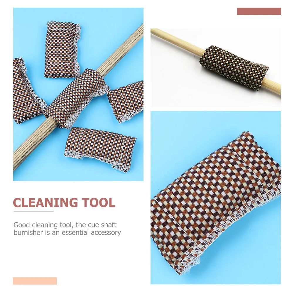 

Durable Billiard Cue Slicker Cloth Lightweight Easy to Carry Store Cleans Oil Stains Snooker Pool Shaft Polisher Cleaner Tools