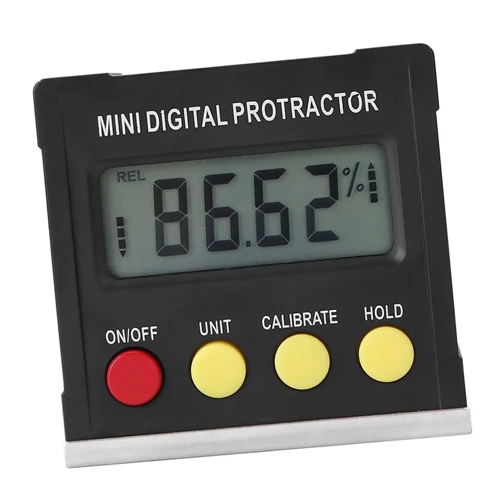 Electronic Digital Angle Dipmeter Gradient Measuring Level Meter Level Protractor Inclinometer Magnetic 360° Tilt Angle Box