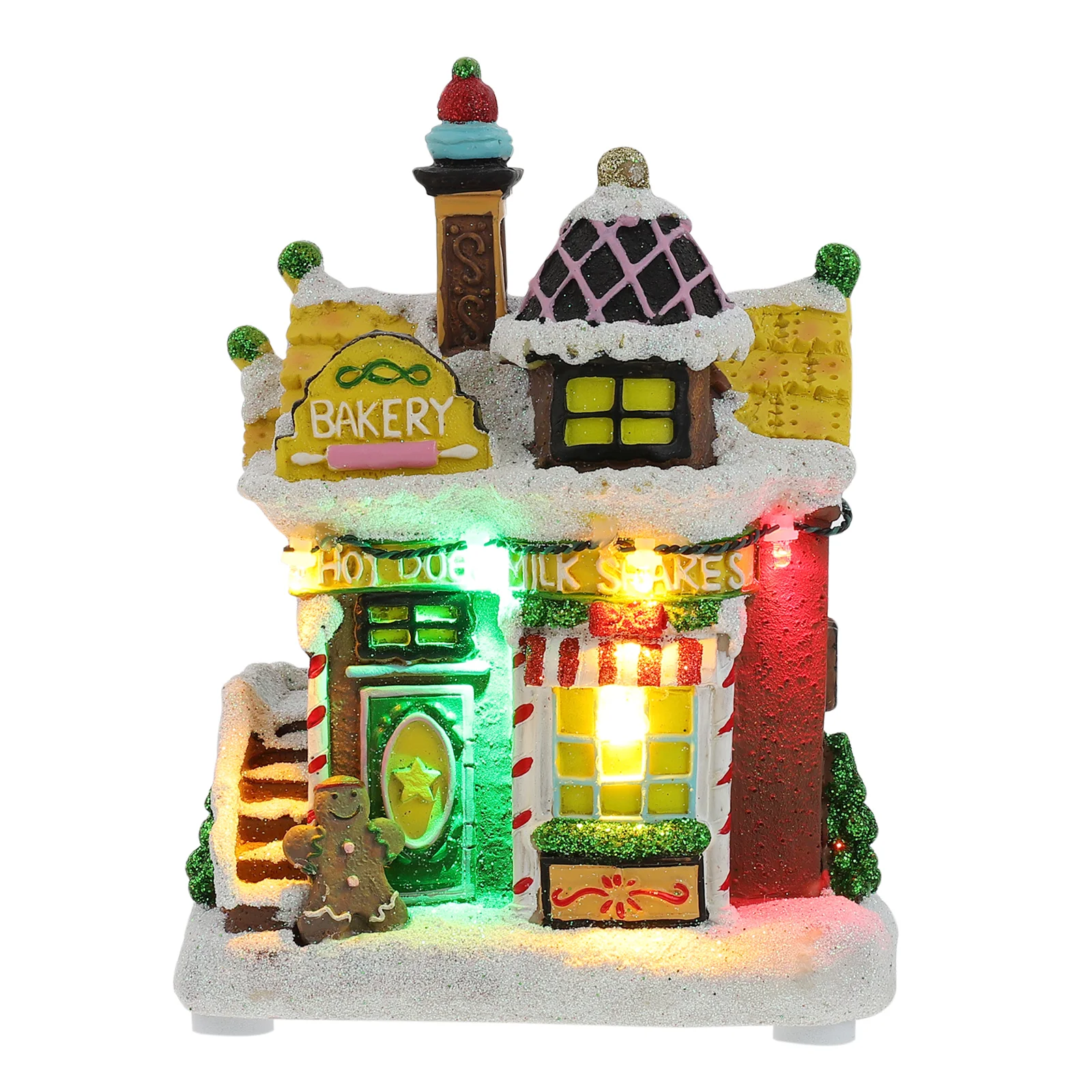 

Gifts Cookie Glow Shack Xmas Desktop Decor Christmas Luminous Adornment Outdoor Party Snow House Choice