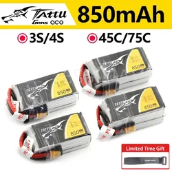 ACE Tattu LiPo Rechargeable Battery Lipo 3S 4S 850mAh 75C 45C1P for RC FPV Racing Drone Quadcopter