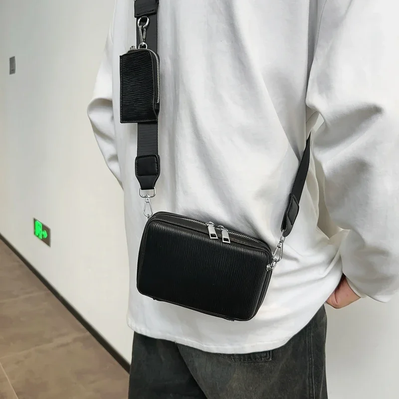 Popularna, solidna młodzieżowa torba na ramię typu box, personalizowana, wytrzymała, designerska, unisex, modna, wszechstronna, klasyczna torba crossbody.