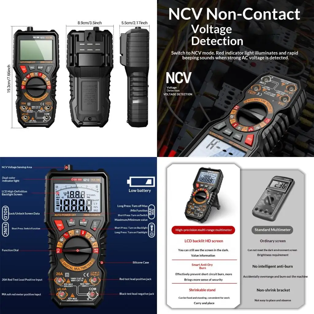 

Tall Accuracy six thousand Count Electrical Tester Offering ±0.08% DIRECT CURRENT Accuracy Low Power Warning for Consistent