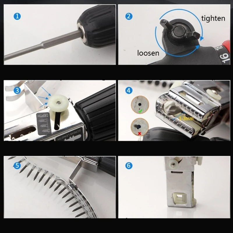

Automatic Chain Guns Adapter Screw Guns for Electric Drill Woodworking Tool Cordless Power Drill Attachment