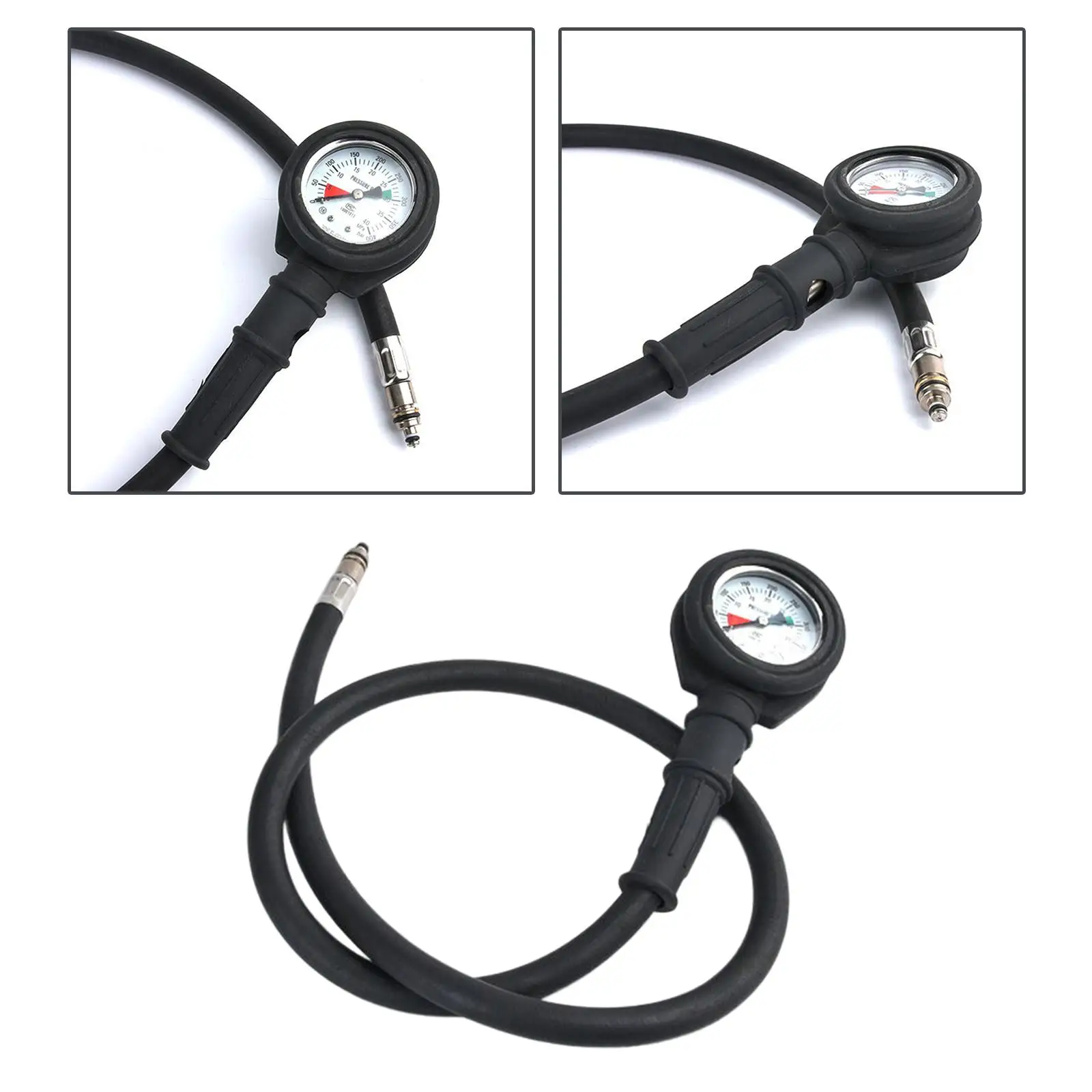 Professional Diving Pressure Gauge 400 Bar Console Scuba Diving Tank Checker Diving Air Pressure Tester