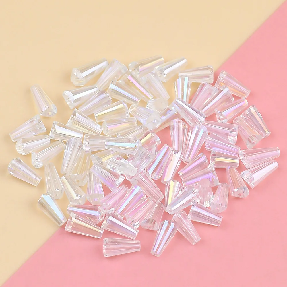 Tower shape Austrian crystal beads conical loose beads glass ball 4*8mm 65pcs supply bracelet Jewelry Making DIY Accessories