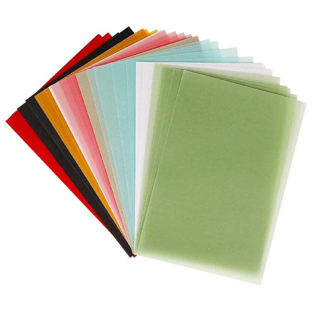 

100pcs Colored Paper Translucent Vellum Paper Smooth Vellum Paper Printable for DIY Invitations Greeting Cards Card Overlays Dra