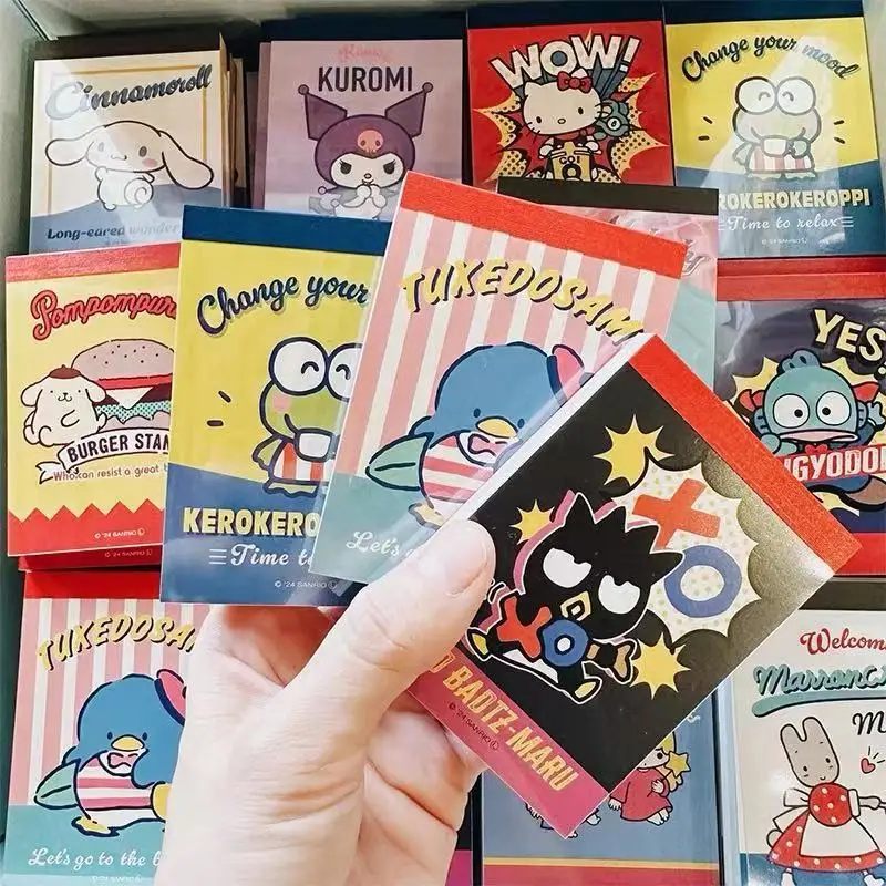 

sanrio kawaii stationery cartoon cute kuromi anime pachy dog ​​Yugui dog mini sticky note paper stationery korean children100pcs