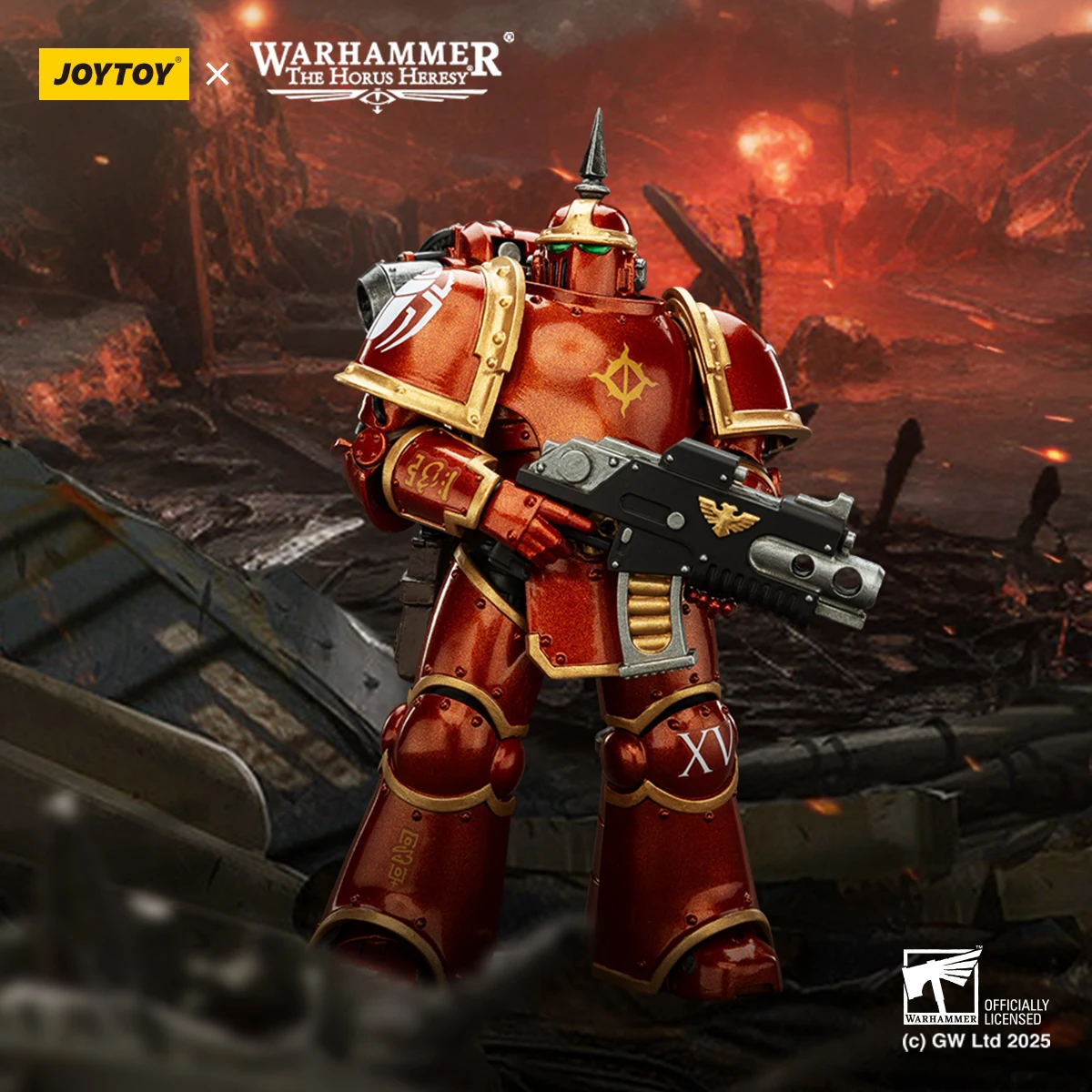 Joytoy 1/18 figura de ação warhammer 30k mk lll legionário tático 7 estilo anjos de sangue punhos imperiais lobos espaciais ultramarines