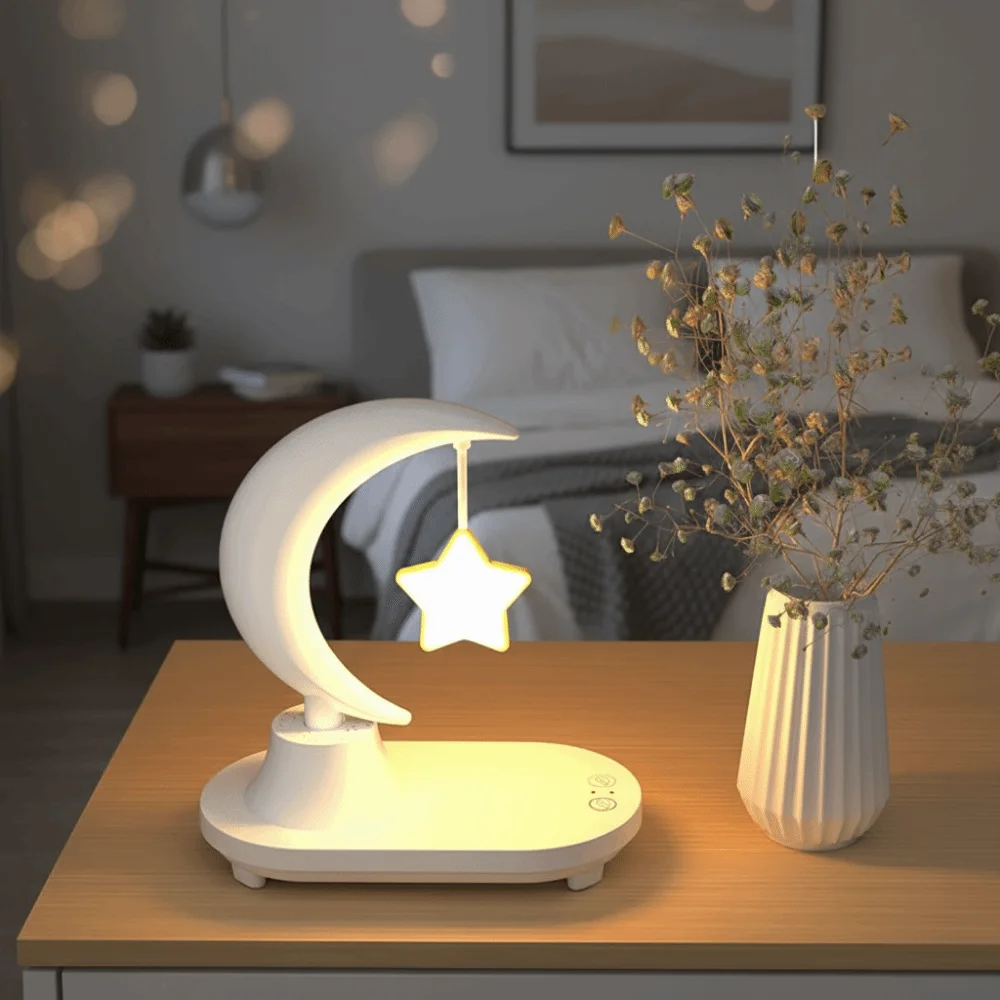 LED Light Music Night Light Bedside Use Dimmer Function Bluetooth Speaker Ambient Light Children Gits Bedside Atmosphere Lamp