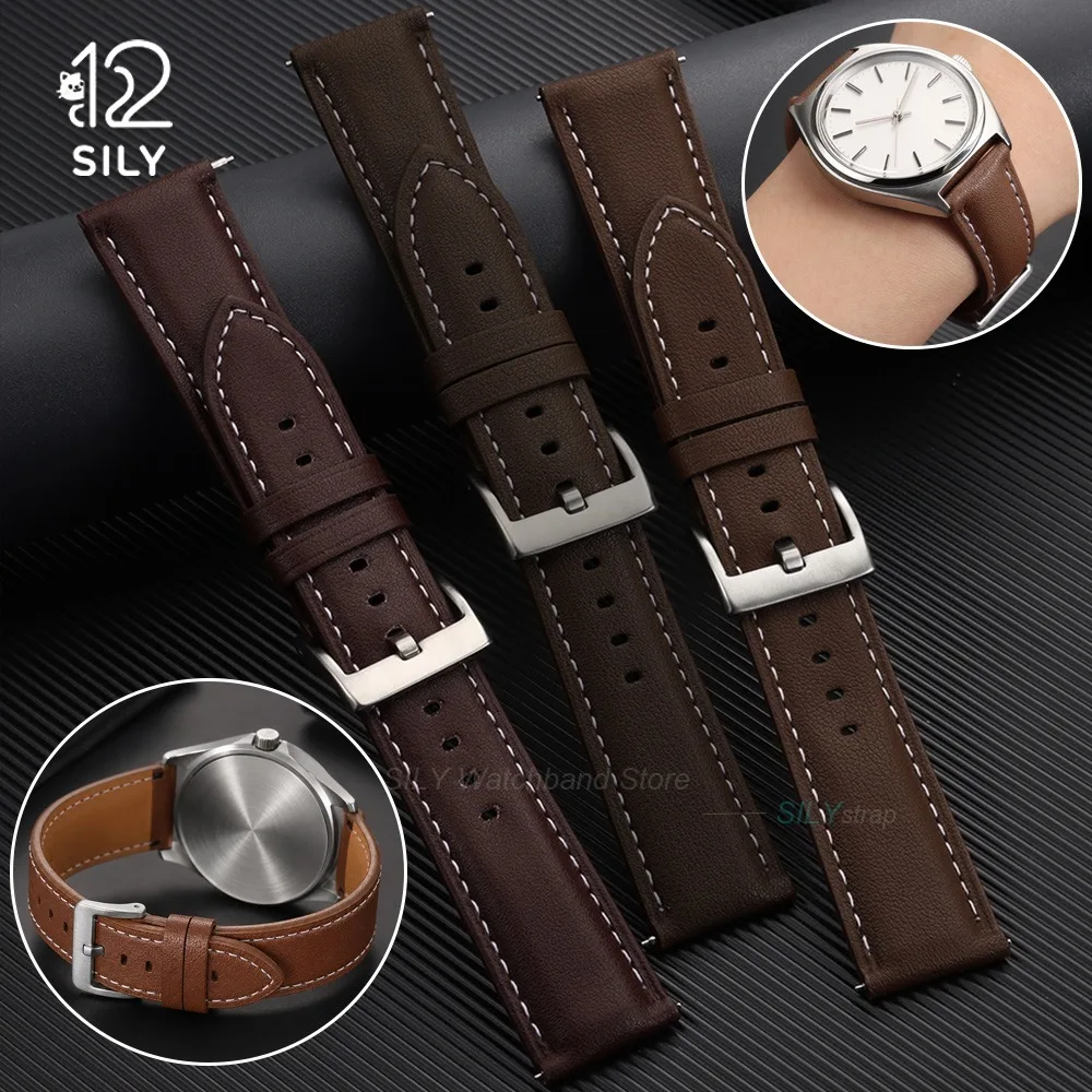 18mm 20mm 22mm Vintage Schnellverschluss Leder-Uhrenarmband Business-Uhrenarmband Zubehör Weiches Sport-Armband Ersatz-Armband