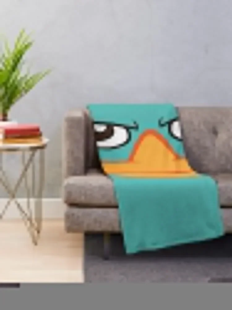 Perry the Platypus Mask Throw Blanket Multi-Purpose cosplay anime Soft Beds Blankets