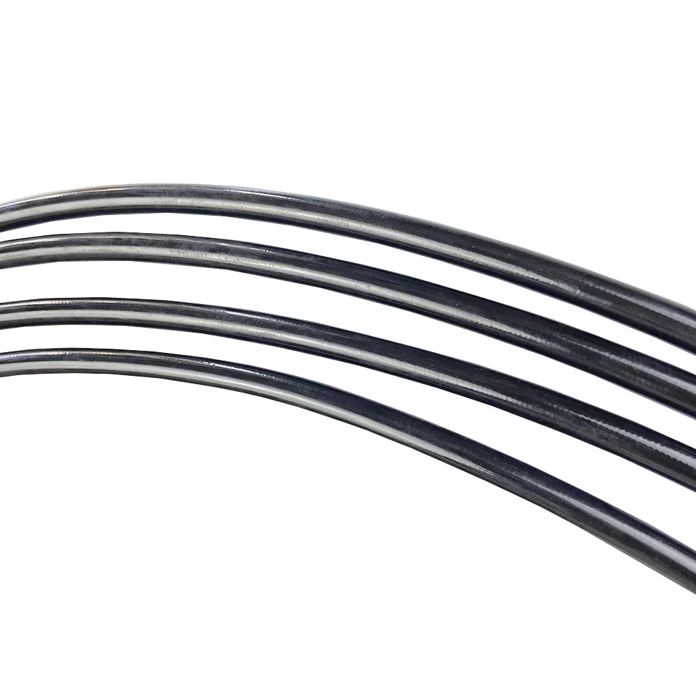 Black 400mm-2200mm Motorcycle Hydraulic Reinforced Brake Clutch Oil Hose Line Pipe For 28°-90° Pipe Line Braided oil hose image 4