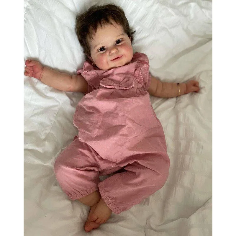 50/60CM Reborn Baby Doll Maddie Soft Toddler Baby Girl with Root Hair High Quality 3D Painting Skin Veins Muñecas Bebe Reborn