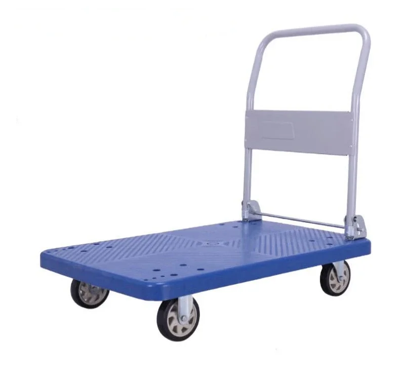 2026 Folded Hand Truck Cart Warehouse Trolleys for Shopping and Storage Portable Platform Cart and Trolley for Tools