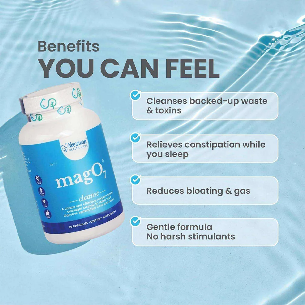 MagO7 - Natural Colon Cleanse & Detox | Occasional Constipation Relief, Stool Softening, & Bloating Support for Men & Women