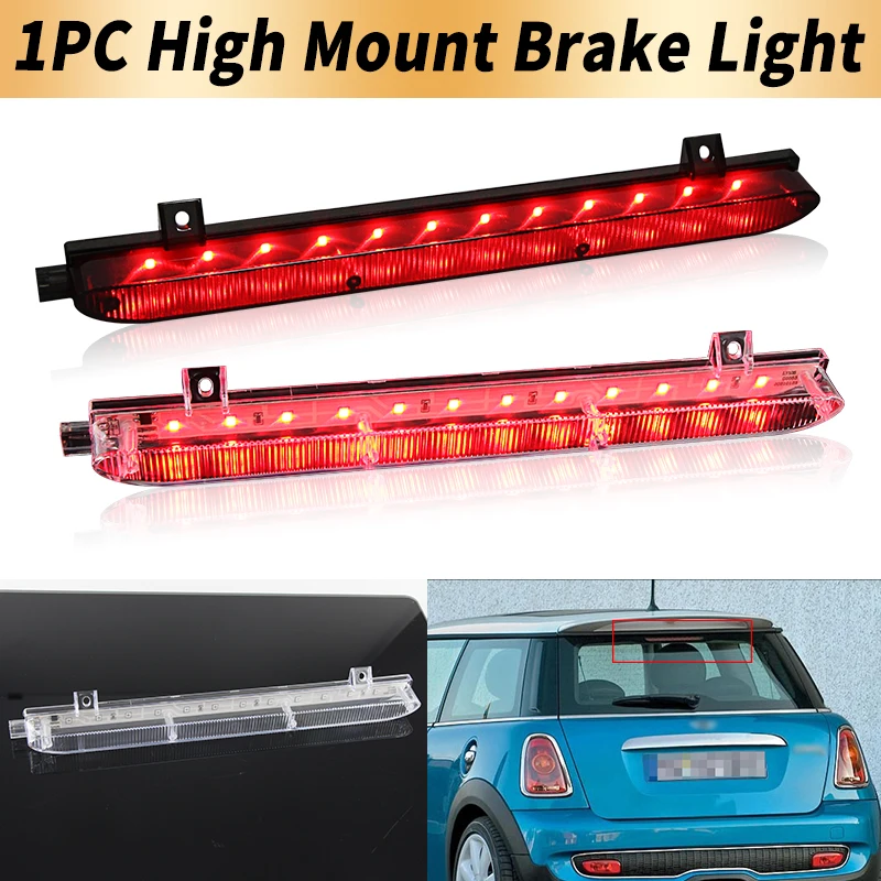 1PC LED Third High Mount Brake Light For Mini Cooper R56 Mini Cooper R60 Countryman 10-16 Tail Stop Warning Lamp Car Accessories