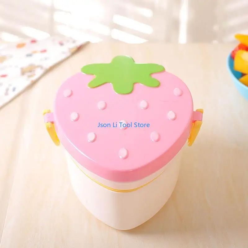 Y08D Boîte à lunch Conteneurs pour enfants Adultes Boîte à bento Strawberry Lunches Bento Boîtes Boîte à soupçon Microwavable à