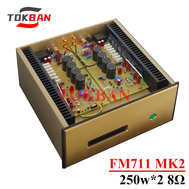 Tokban 1:1 Replica FM711 MK2 250w*2 Power Amplifier High Power XLR RCA Balanced Input BOLOCK Transformers HIFI Audio Amplifier