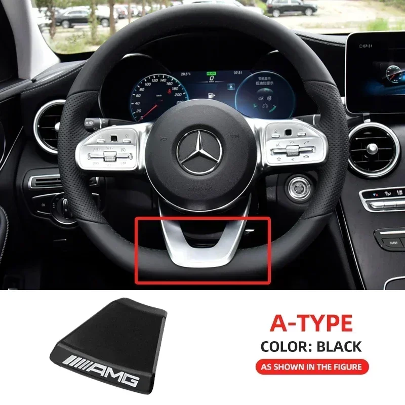 ل AMG شعار عجلة القيادة ملصق شعار السيارة غطاء الداخلية ملصق مائي ل AMG مرسيدس بنز GLC GLA W204 W205 W212 W213