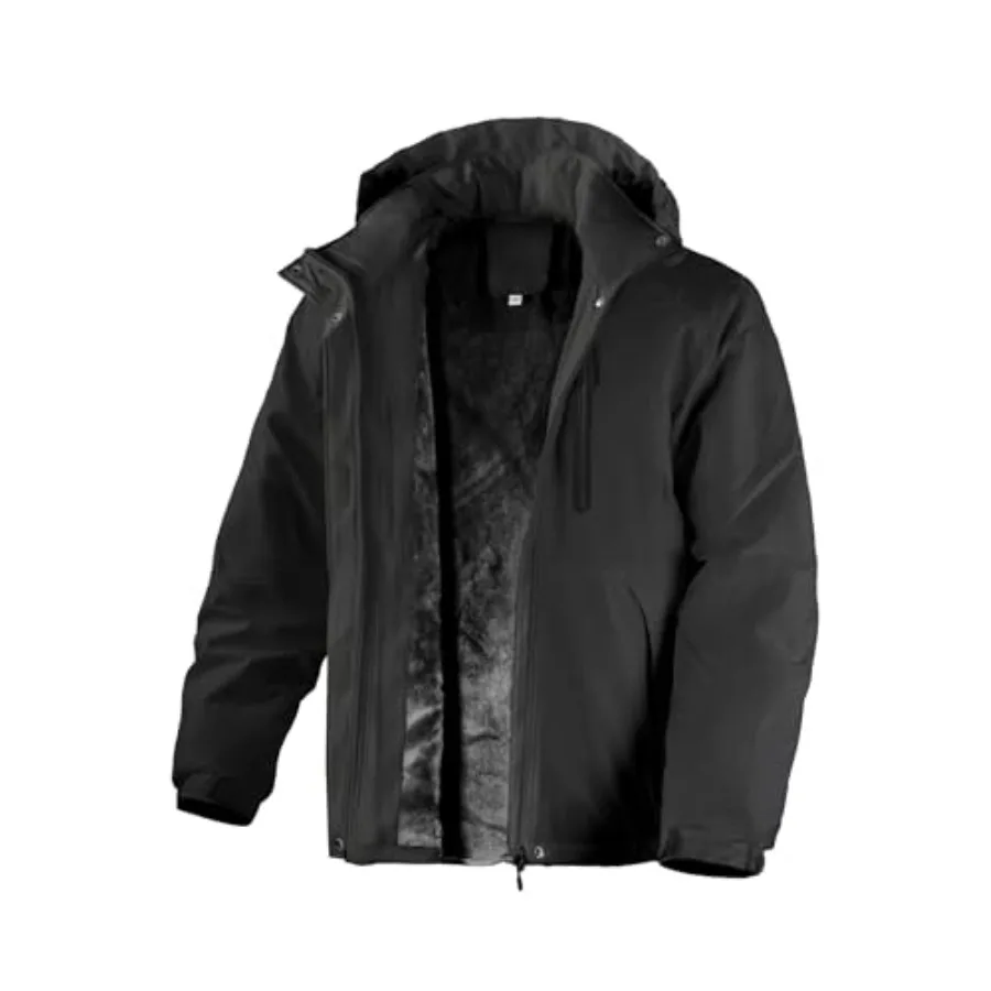 

Men's Winter CoatsWater Resistant Warm Insulated Hooded Parka Jacket with Fleece Lined for Snow Ski