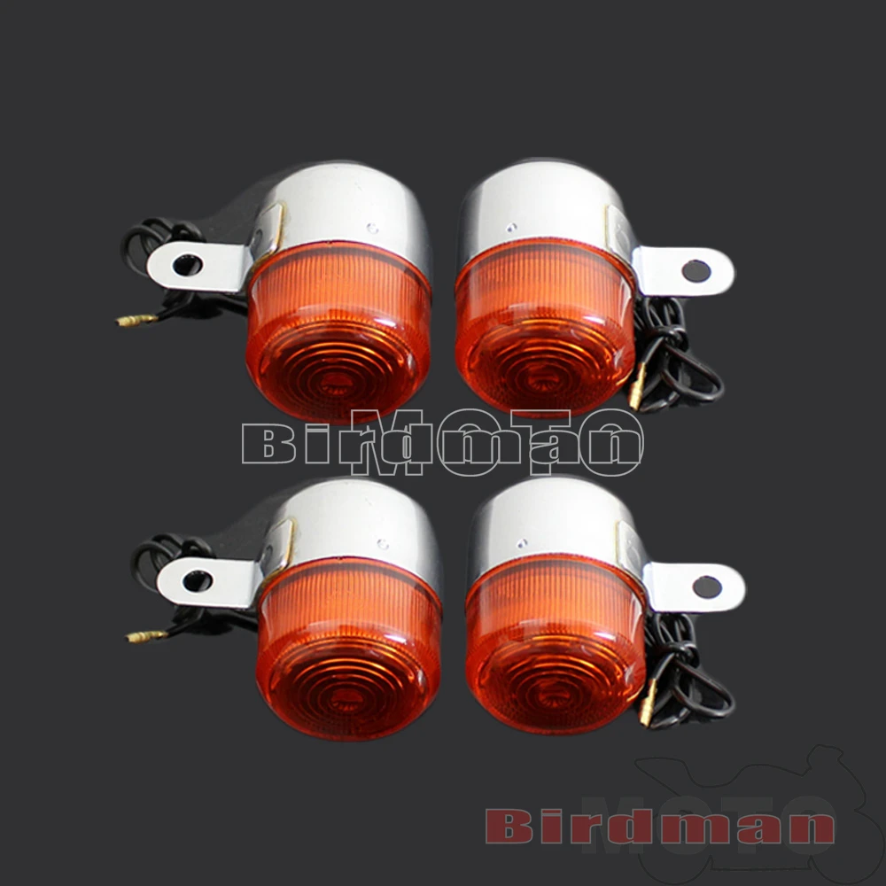 Cafe Racer Front & Rear LED Turn Signal Blinker Flasher Light Indicator Amber Signals Lamp For Honda Dax ST CT Z50 50 70 125cc