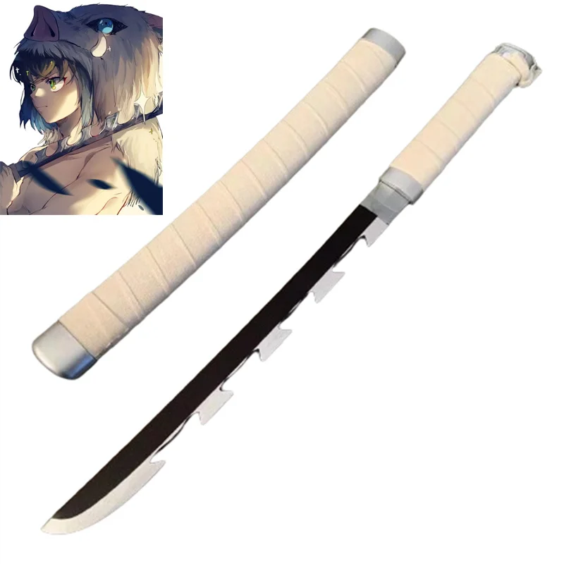 Demon Slayer Cosplay Kamado Tanjirou 60cm Katana Sword Kimetsu no Yaiba Role Play Agatsuma Zenitsu 24inch Bamboo Weapon Model