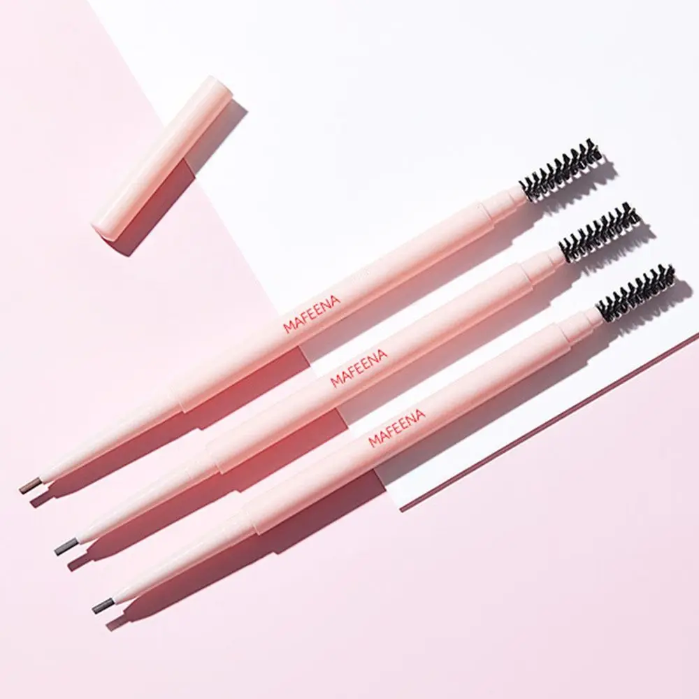 Nouveau crayon à sourcils Double extrémité 1.5mm 2 en 1 crayon à sourcils de maquillage Portable pour débutant Ultra fin définition des sourcils Shaper