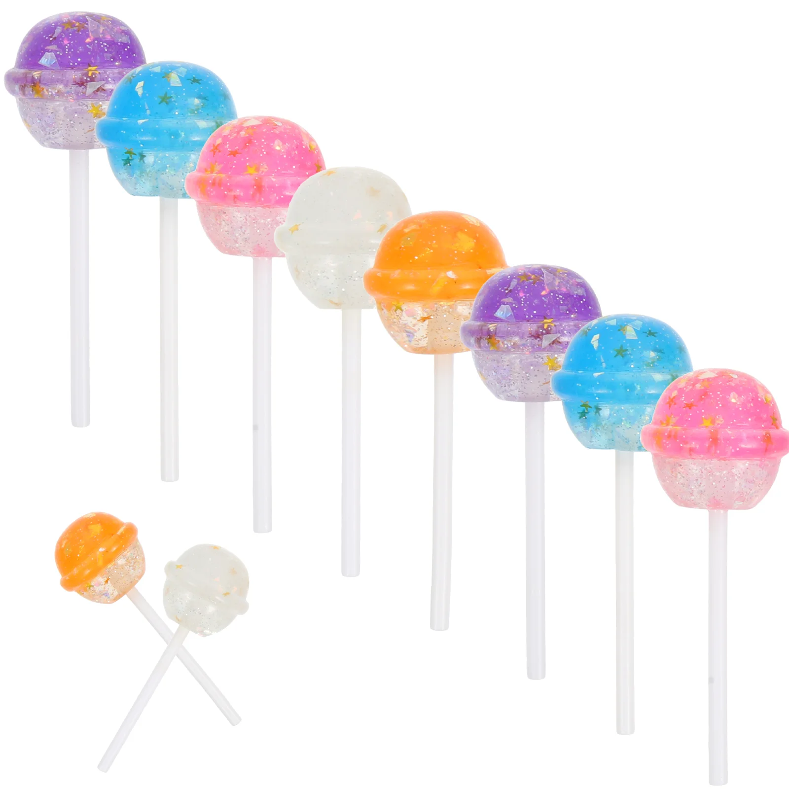 10 Pcs Giant Candy Fake Lollipop Photo Props Resin Model Ornaments Party Decoration Child