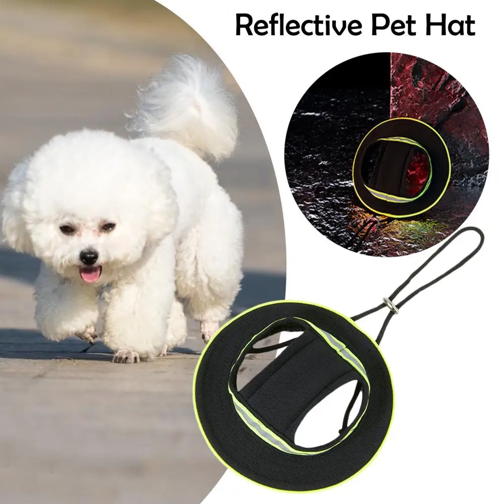 Cute Pet Hat Stylish Functional Pet Hats for Outdoor Adventures Reflective Sunscreen Options for Small to Medium Dogs Charming