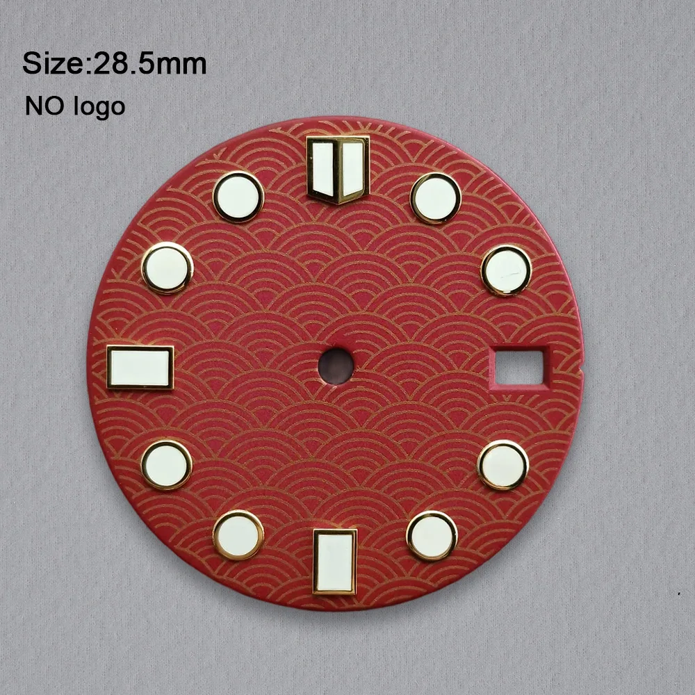 New 28.5mm No Logo Watch Blank Dial For NH35 Movement Custom Logo Watch Dials Hands Accessories Repair Tools