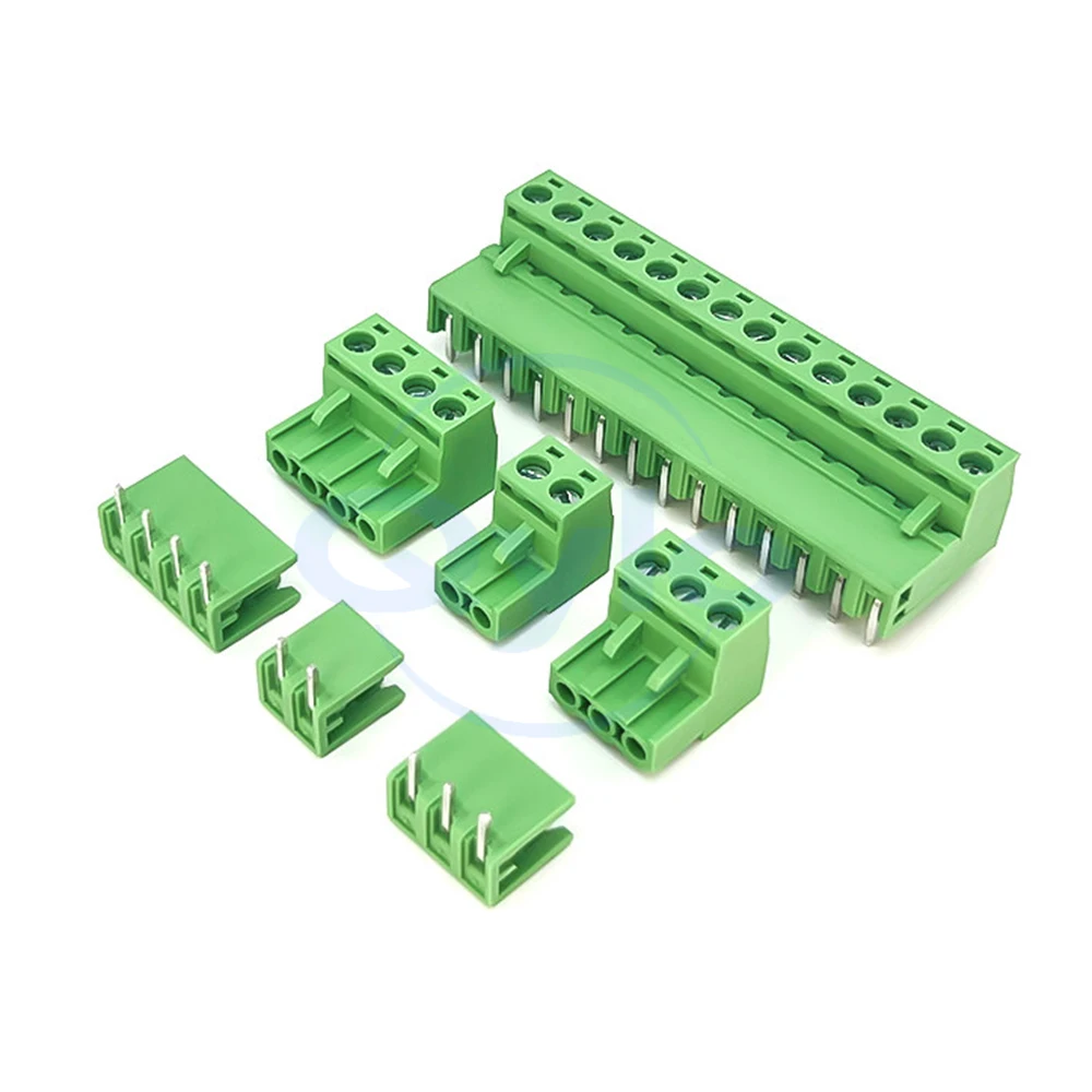 (1 Set) KF 2EDGK 2EDGR - 5.08MM Plug-in PCB Terminal Block DG 2EDG 2P~24P Open-ended Bent Pin 15EDGK/R 5.08