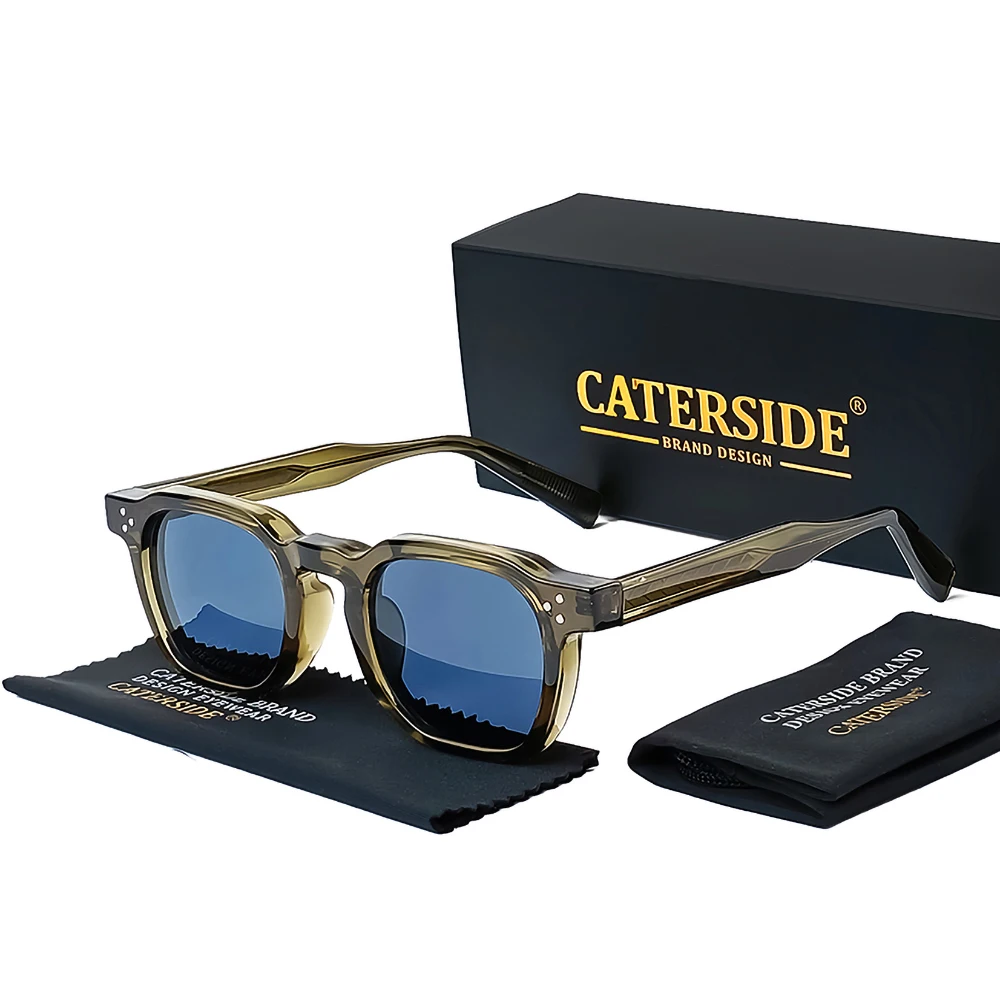 CATERSIDE Herren Retro Quadratische Sonnenbrille Hochwertiges Luxus-Design Sonnenbrillen Damen Fahren Reisen Strand Sommer Stilvolle Brille UV400 – Detail 19