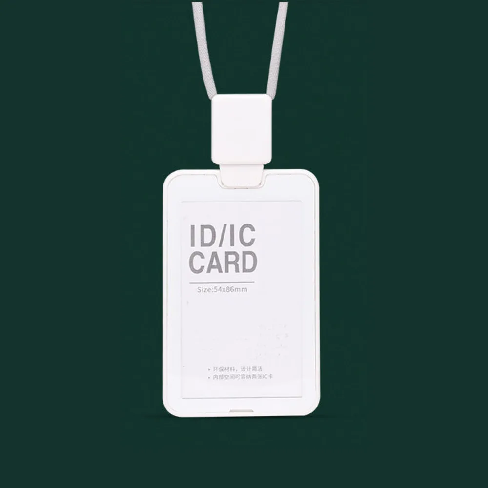 2Pcs High-end ID card holder with detachable neck lanyard, suitable for ID cards, work permits and name tags