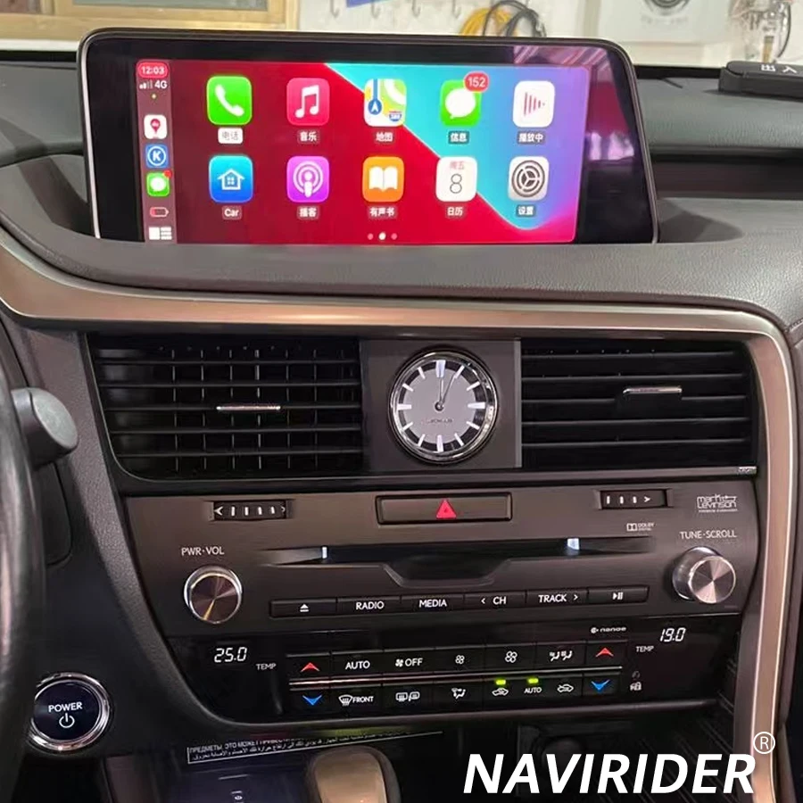 Android GPS Navi Bluetooth Carplay Screen For Lexus Rx450h RX200t RX350 RX300 RX 450H 200t 350 2016-2019 Car Video Player Stereo
