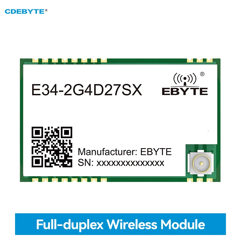 2.4G Full Duplex UART Wireless Module High Speed Low Delay 27dBm CDEBYTE E34-2G4D27SX IPEX Interface Data Transfer Module